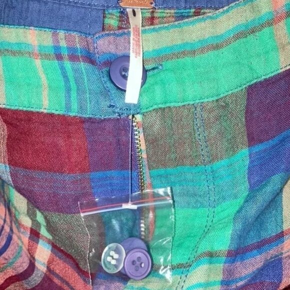 NWT Free People Isla Plaid Shorts Size 4 - Picture 5 of 9